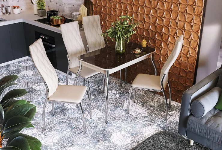 Стол Премьер (Шоколад, ноги изогнутые)