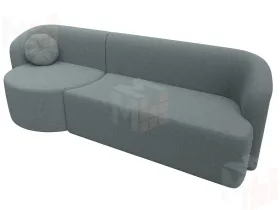 Диван прямой Лига-027 угол левый ( Амур серый )