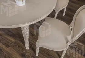 Стол Мокко круглый бежевый