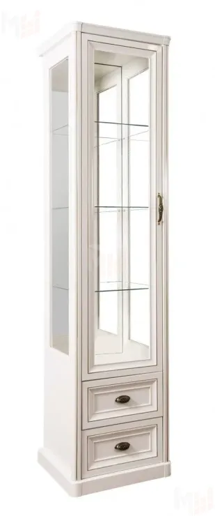 Витрина Натали 1-ств белый глянец