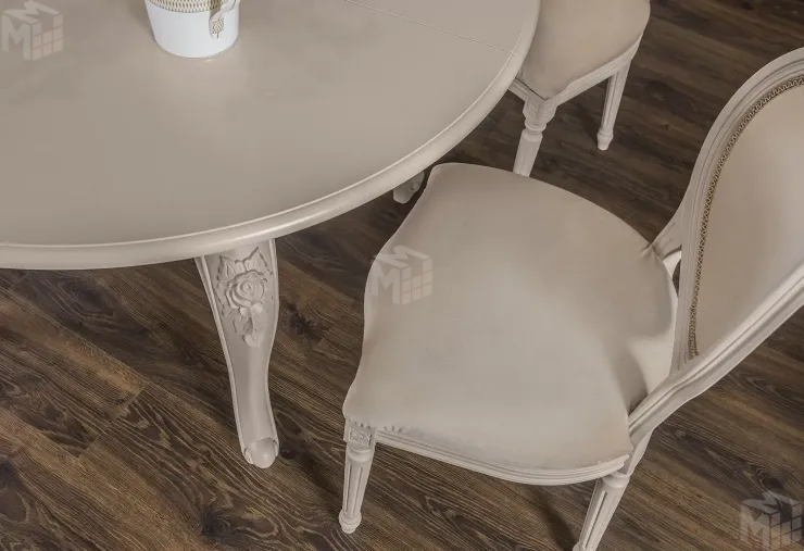 Стол Мокко круглый бежевый