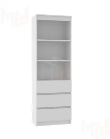 Стеллаж Челси (белый/белый глянец)