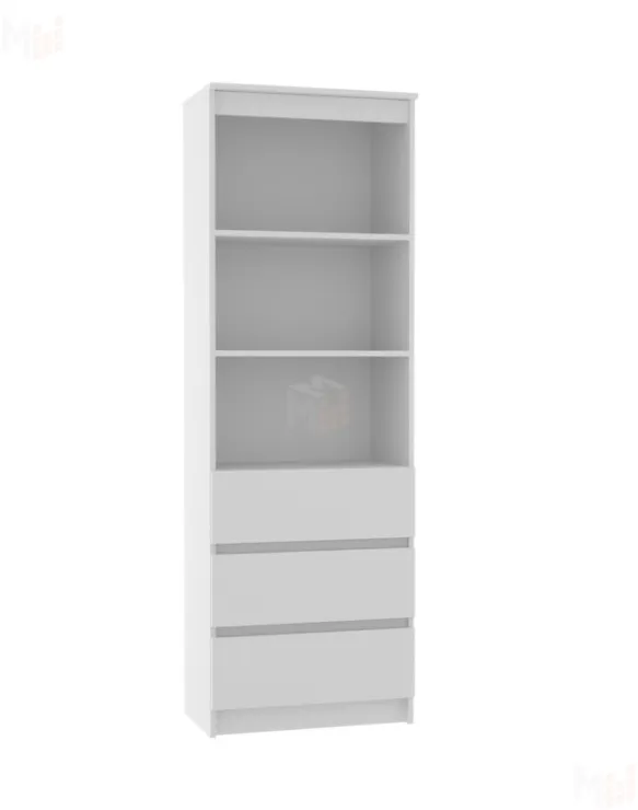 Стеллаж Челси (белый/белый глянец)