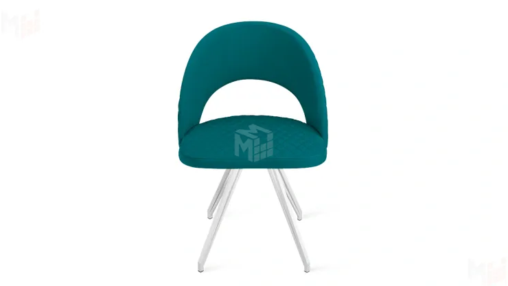 Стул Гэтсби К4  Белый матовый, Велюр Confetti Izumrud