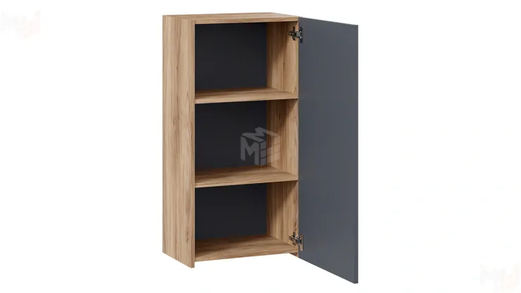 Шкаф навесной Порто - ТД-393.03.27 Яблоня Беллуно, Графит софт