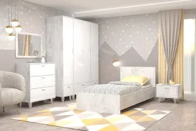 Детская ЭГО Бетон Светлый/Белый Глянец Вариант 2