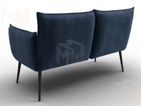 Диван прямой Лига-083 ( велюр TOWER 13 синий )