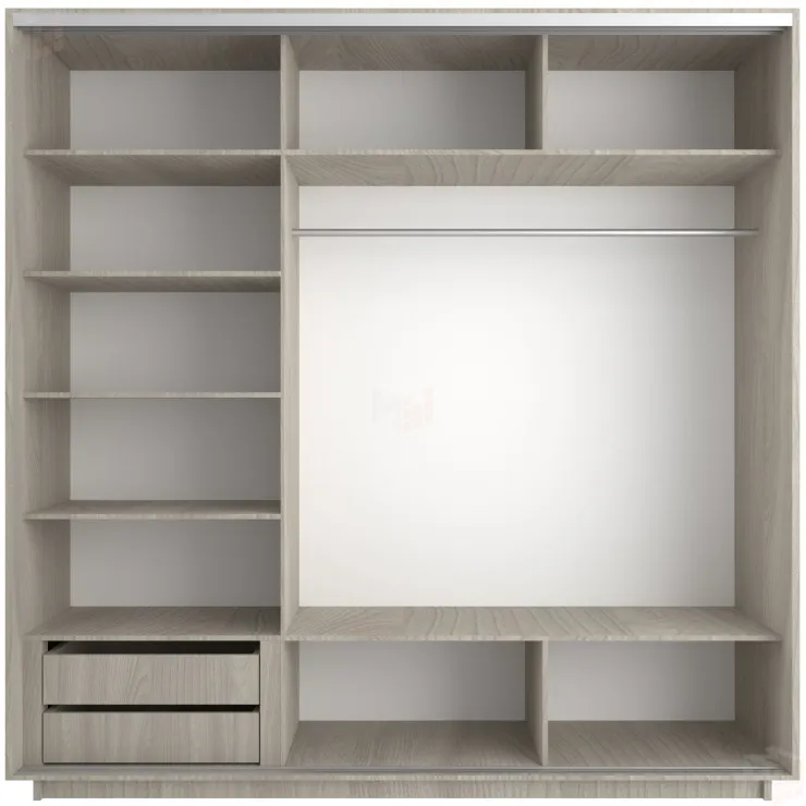 Шкаф-купе Элемент трио 2100 Ясень шимо