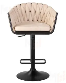Стул барный DOBRIN LEON (бежевая ткань (LAR 275-1))