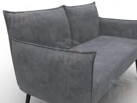Диван прямой Лига-083 ( велюр BRUT 16 темно-серый )