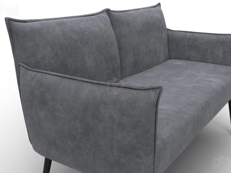 Диван прямой Лига-083 ( велюр BRUT 16 темно-серый )