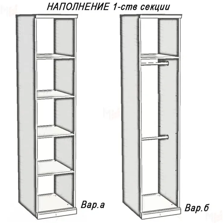 Шкаф Натали 6-дверный (2+2+2) с зеркалом белый глянец