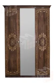 Шкаф Патрисия 3-дверный (2+1) с зеркалом караваджо глянец