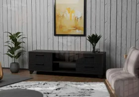 Тумба под ТВ Копенгаген с нишей (венге/серый графит)