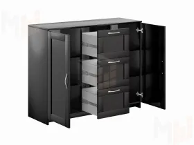 Тумба Сириус 2 двери 3 ящика 117*95 венге