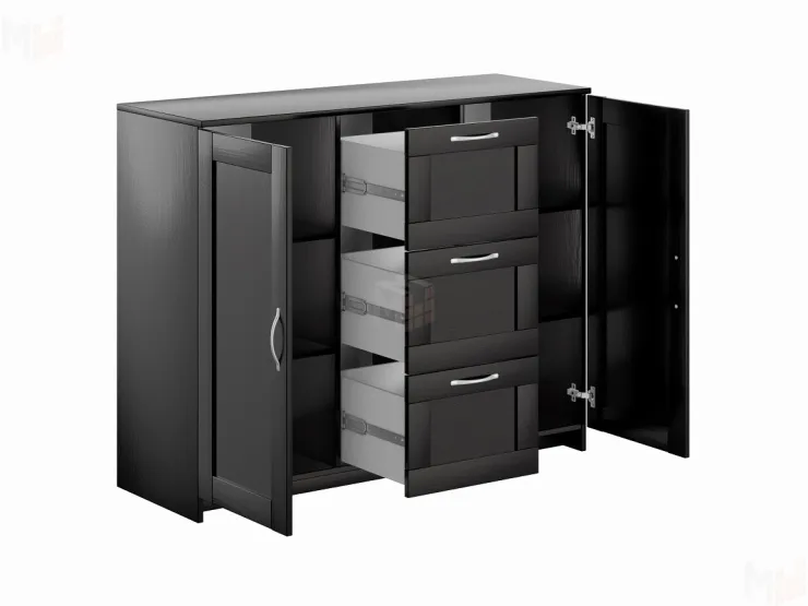 Тумба Сириус 2 двери 3 ящика 117*95 венге