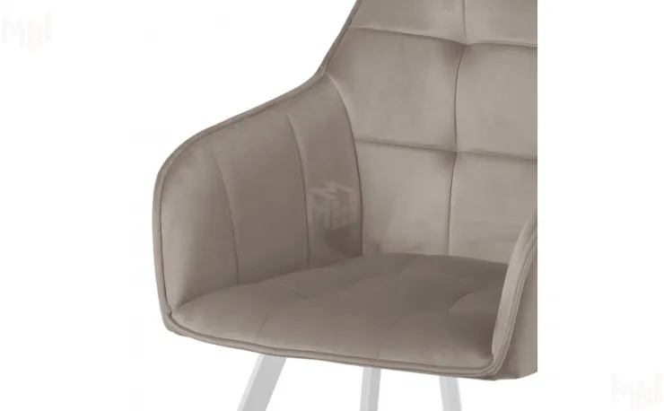 Кресло поворотное Мони Confetti smoke/белый