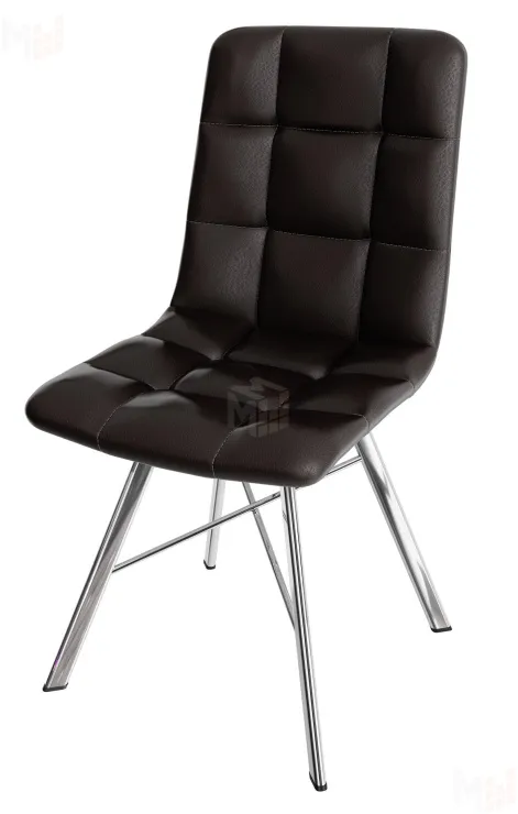 Стул Чили (замша горький шоколад, ноги хром)