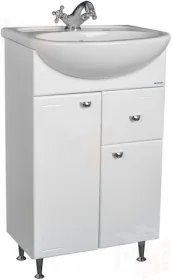 Тумба под умывальник Домино "Уют 50 Классик" с верхним ящиком В1 Айсберг