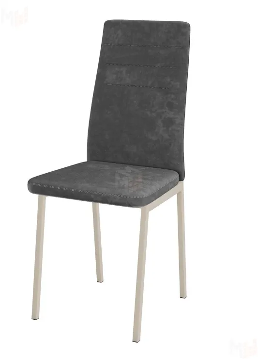 Стул Амстер (велюр графит, ноги ваниль)