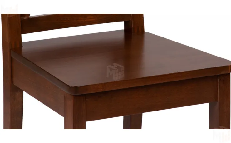 Стул деревянный с жестким сиденьем Бергольф Темный орех