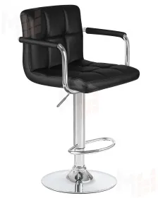 Стул барный DOBRIN KRUGER ARM (чёрный)