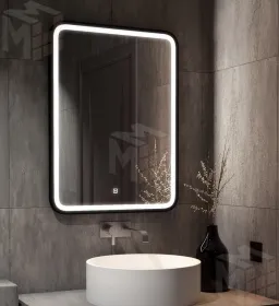 Зеркало с LED подсветкой Enjoy Black 600х800