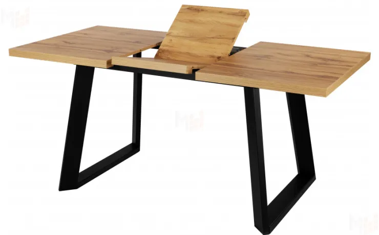 Стол раскладной Райт Лофт 120 Дуб Вотан/Черный