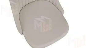 Стул Франк (конус) исп. 2 - ДП2-30 Белый матовый/Микровелюр Catania Ivory (бежевый)