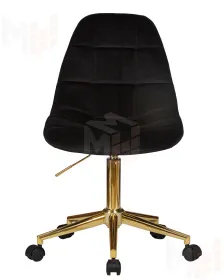 Офисное кресло для персонала DOBRIN MONTY GOLD (чёрный велюр (MJ9-101))