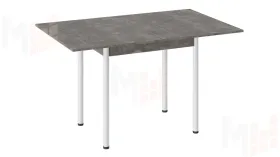 Стол  раздвижной Родос Тип 2 с опорой d40 Белый муар, Ателье темный