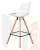 Стул полубарный DOBRIN RONNI (ножки светлый бук, белый (ZL-W-02))