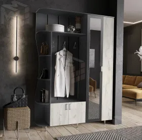 Прихожая Лика-1 графит/крафт белый