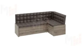 Кухонный диван Форест со спальным местом (кожзам коричневый)