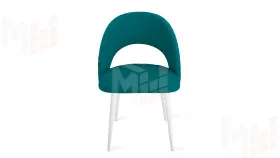 Стул Гэтсби К1К Белый матовый, Велюр Confetti Izumrud