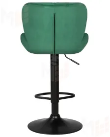 Стул барный DOBRIN BARNY BLACK (зеленый велюр (MJ9-88))