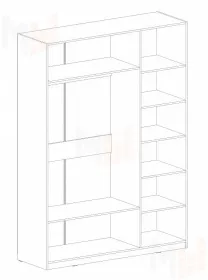 Шкаф трехдверный с обрамлением Глазго