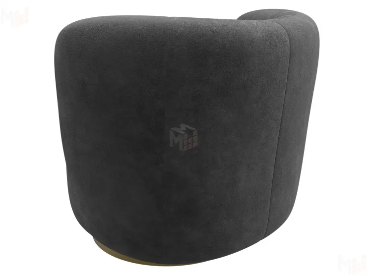 Кресло Лига-072 ( велюр BRUT 16 темно-серый )