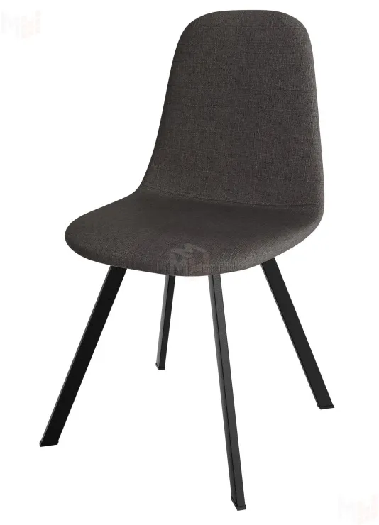 Стул Кассиопея (рогожка бурая, ноги профиль черный)