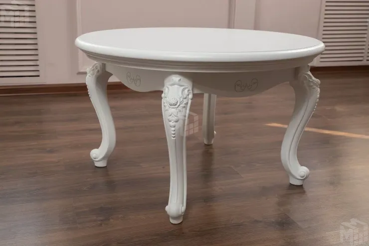 Столик круглый Мишель белый матовый