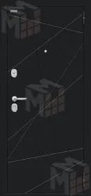 Входная металлическая дверь Граффити-5 Букле черное/Look Art