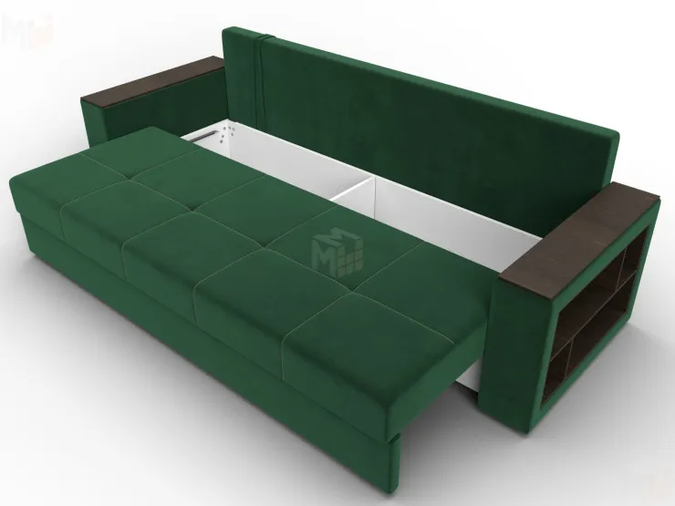 Диван прямой Дубай Лайт ( SEVEN 626 зеленый )