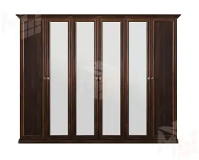 Шкаф Афина 6-дверный (2+2+2) с зеркалом караваджо