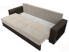 Диван прямой Дубай Лайт ( Бежевый\Коричневый )