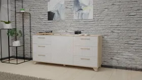 Комод Копенгаген (дуб сонома/белый матовый)