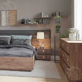 Кровать Neo 306 Люкс с подъемным механизмом (1800) Дуб табачный