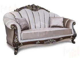 Диван Марселла 3х местный корень дуба глянец