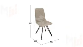 Стул Стенли К4 Черный муар, Велюр Confetti Smoke