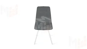Стул Бруно (конус Т3) Белый муар, Кожзам Серый