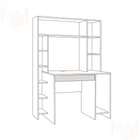 Стол компьютерный Комфорт 12.71 Дуб Золотой CRAFT, Белая Аляска
